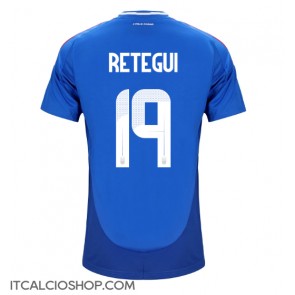 Italia Mateo Retegui #19 Prima Maglia Europei 2024 Manica Corta